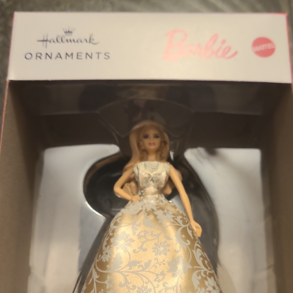 Hallmark Barbie Ornament - Gold and White - Picture 3 of 5